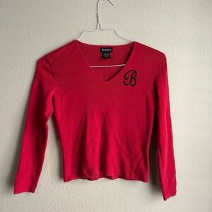 House of Hampton Red V-Neck Blouse